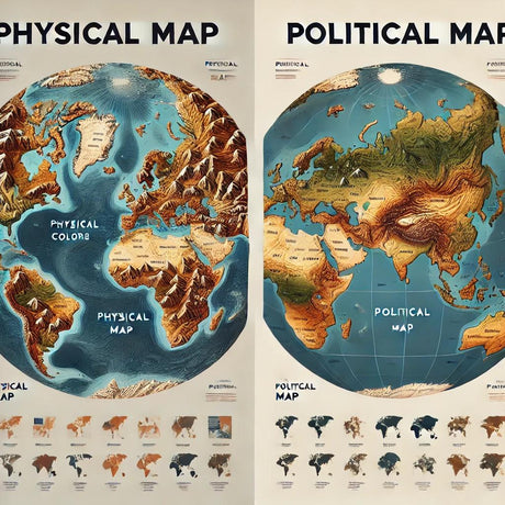 Political vs. Physical Maps: What’s the Difference and Why It Matters - Ultimate Globes