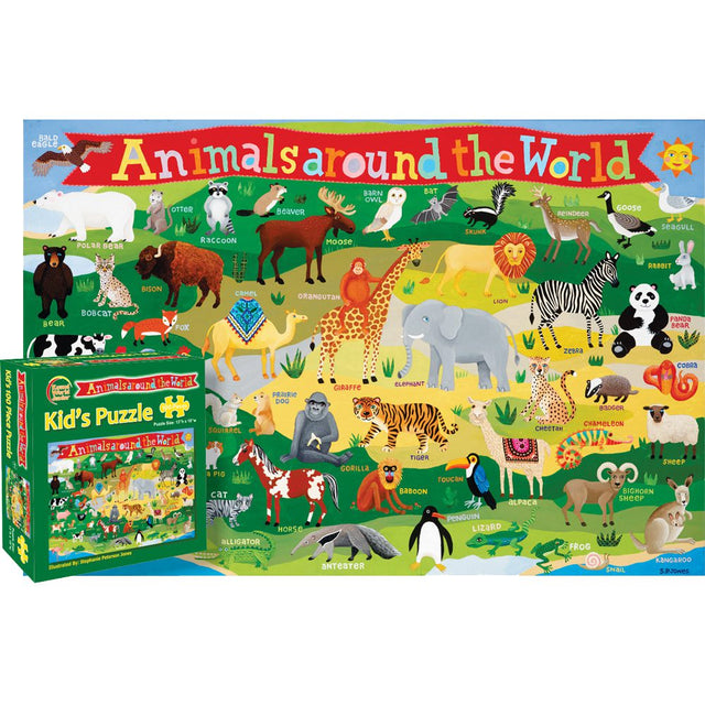 Animals Around the World Puzzle (100 piece) - Waypoint Geographic - KP05 - Ultimate Globes