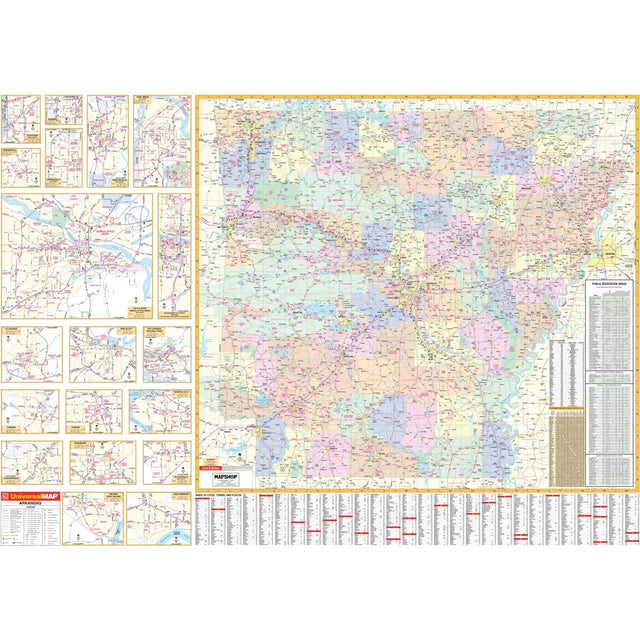 Arkansas State Wall Map - Ultimate Globes - POD - KA - S - AR - WALL - PAPER - Ultimate Globes