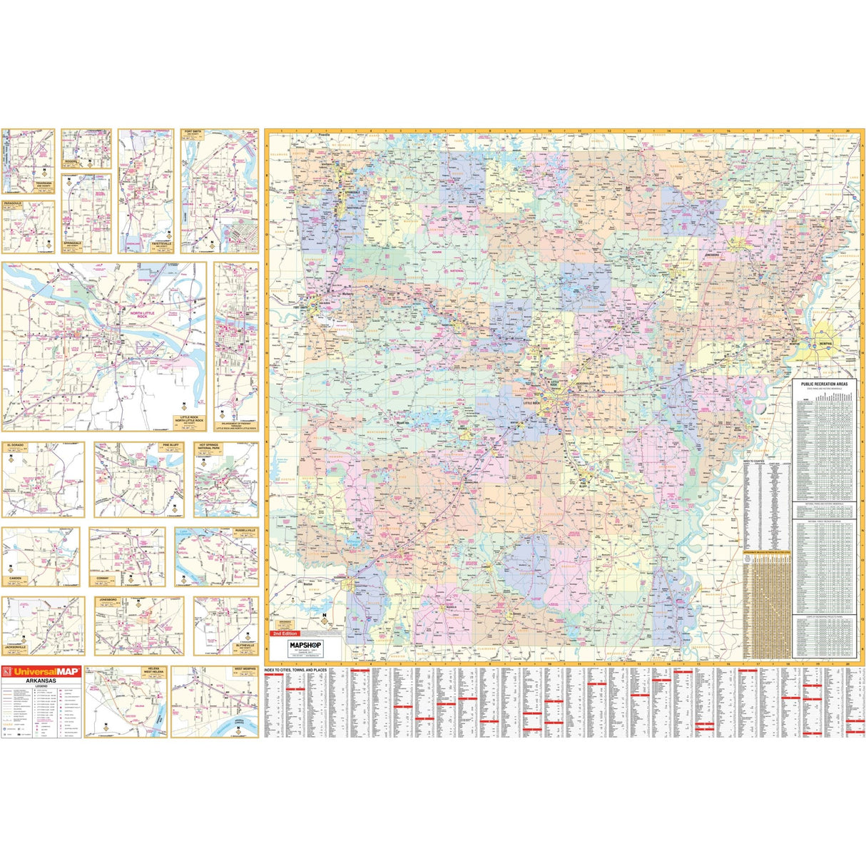 Arkansas State Wall Map - Ultimate Globes - POD - KA - S - AR - WALL - PAPER - Ultimate Globes