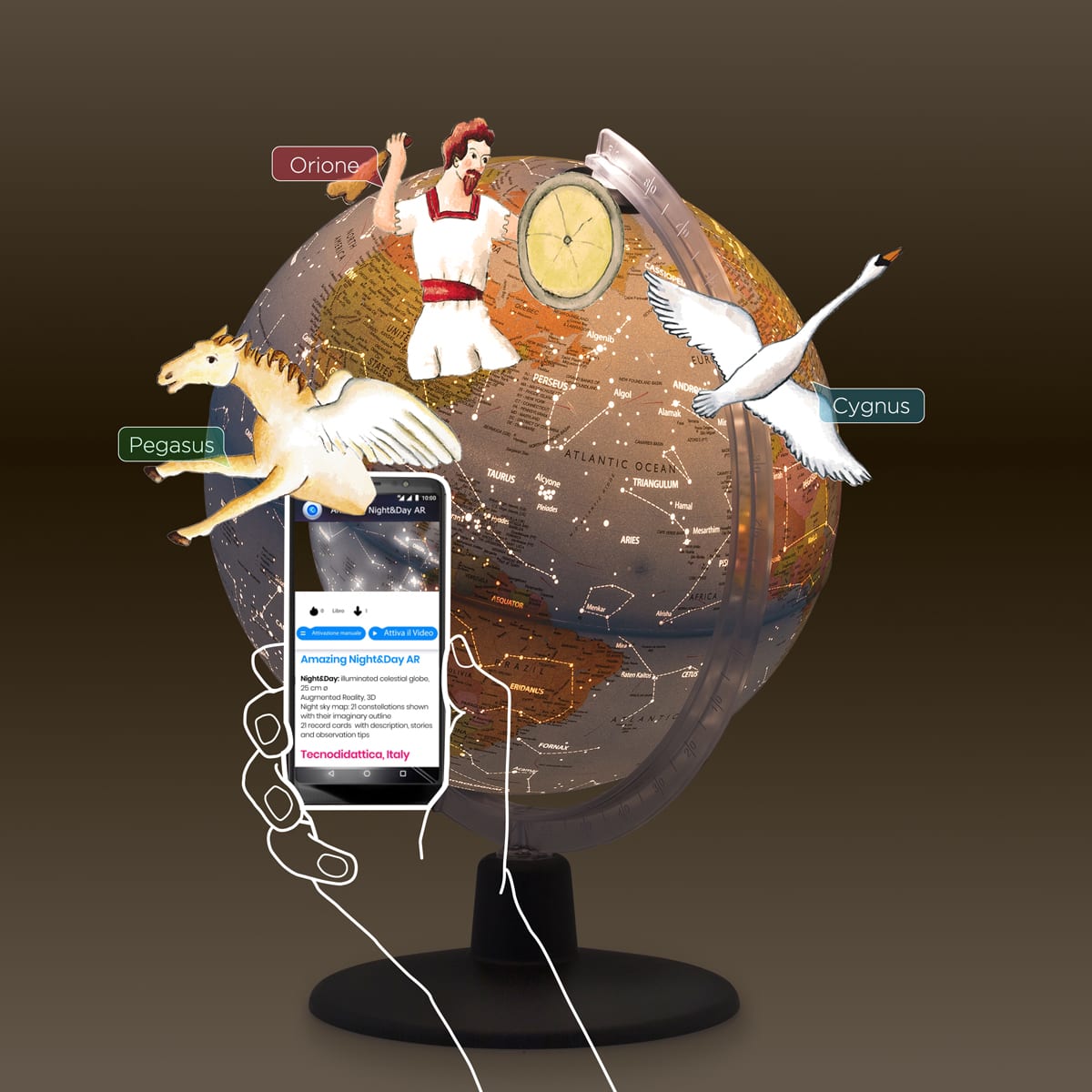 Astronomer 2 in 1 Globe w/Augmented Reality - Waypoint Geographic - WP19102 - Ultimate Globes