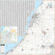 Benton Harbor & Berrien County, MI Wall Map - Ultimate Globes - POD - KA - C - MI - BENTONHARBOR - PAPER - Ultimate Globes