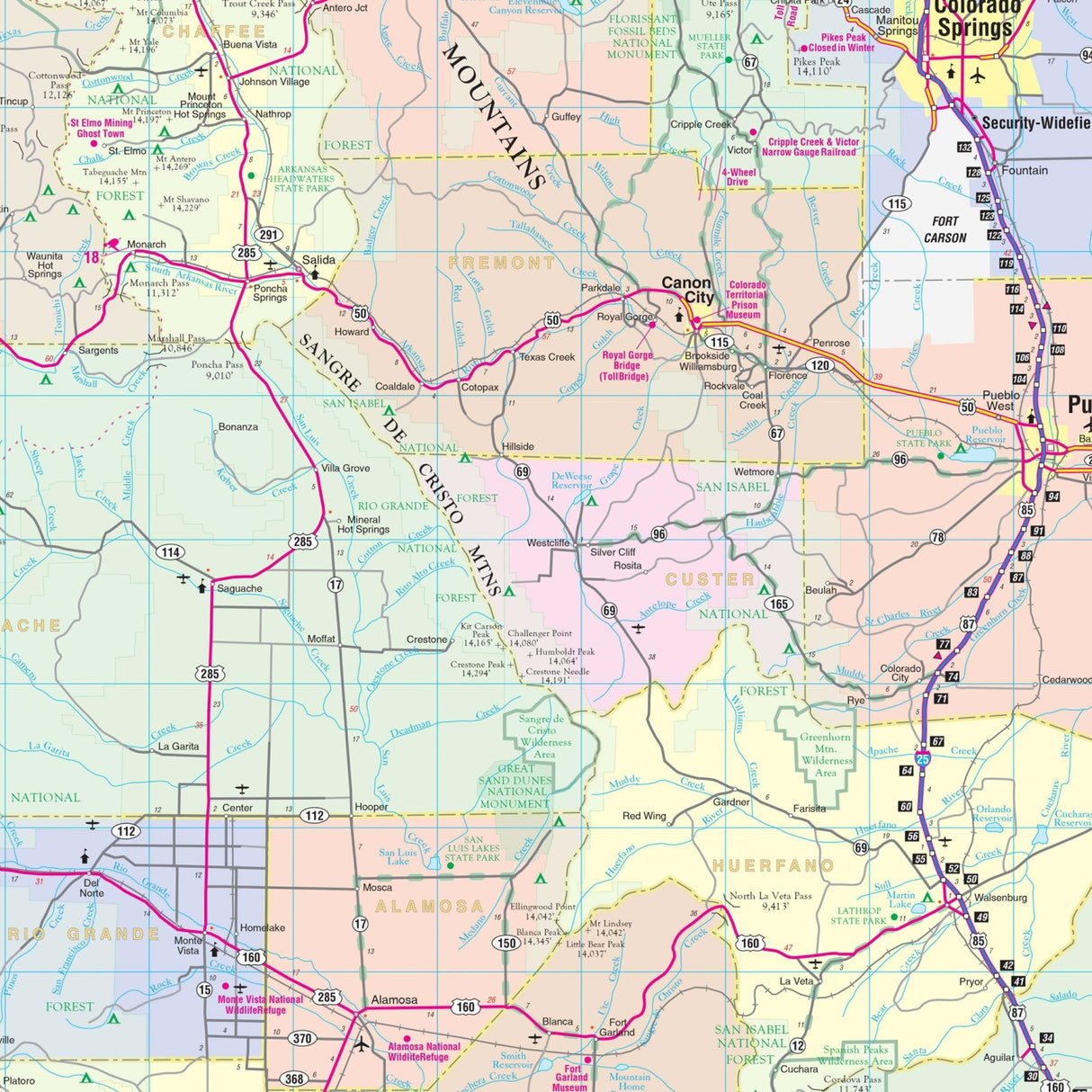 Colorado State Wall Map - Ultimate Globes - POD - KA - S - CO - WALL - PAPER - Ultimate Globes
