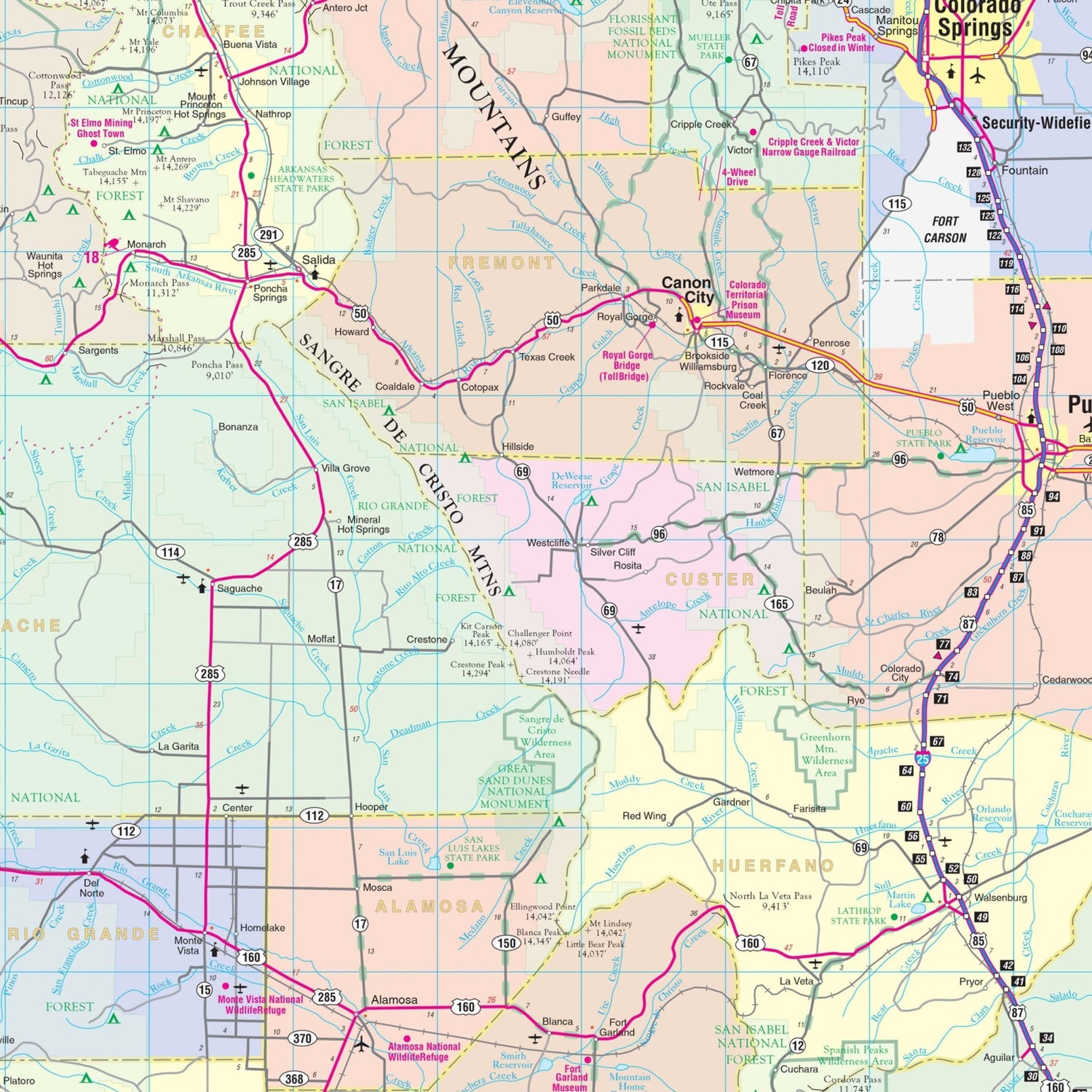 Colorado State Wall Map - Ultimate Globes - POD - KA - S - CO - WALL - PAPER - Ultimate Globes