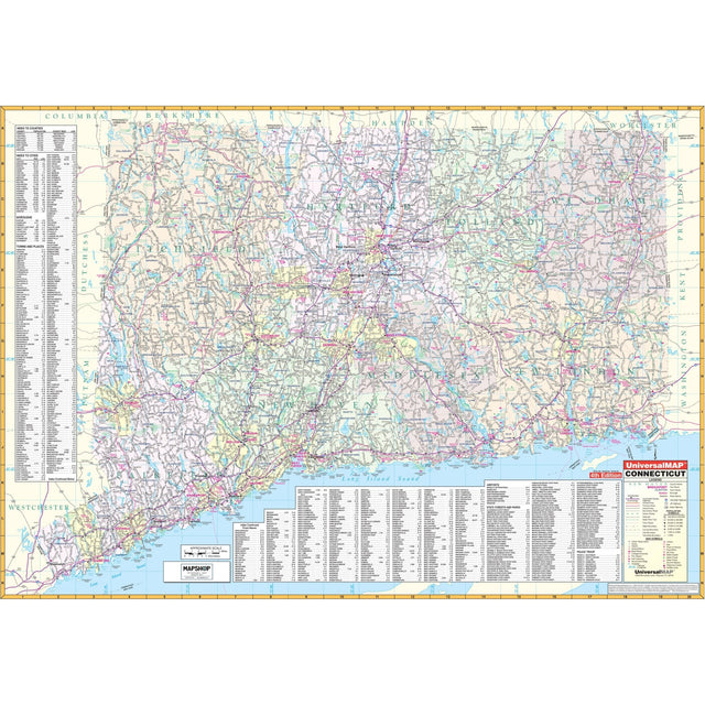 Connecticut State Wall Map - Ultimate Globes - POD - KA - S - CT - WALL - PAPER - Ultimate Globes