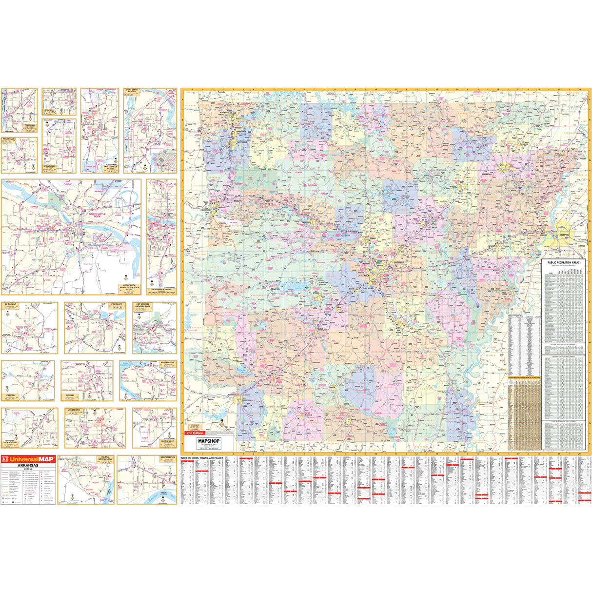 Arkansas State Wall Map - Ultimate Globes - POD - KA - S - AR - WALL - PAPER - Ultimate Globes