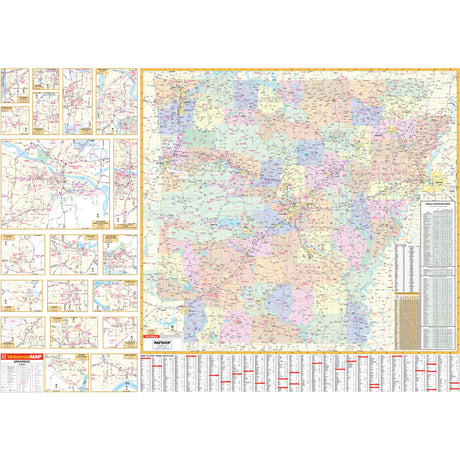 Arkansas State Wall Map - Ultimate Globes - POD - KA - S - AR - WALL - PAPER - Ultimate Globes