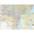 Detroit & Wayne County, Michigan Wall Map - Ultimate Globes - POD - KA - C - MI - DETROIT - PAPER - Ultimate Globes