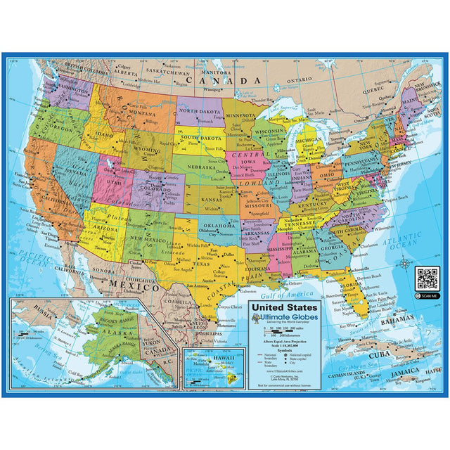 Download Printable USA Map for Educational and Reference Use - Ultimate Globes - UGUSADD01 - Ultimate Globes