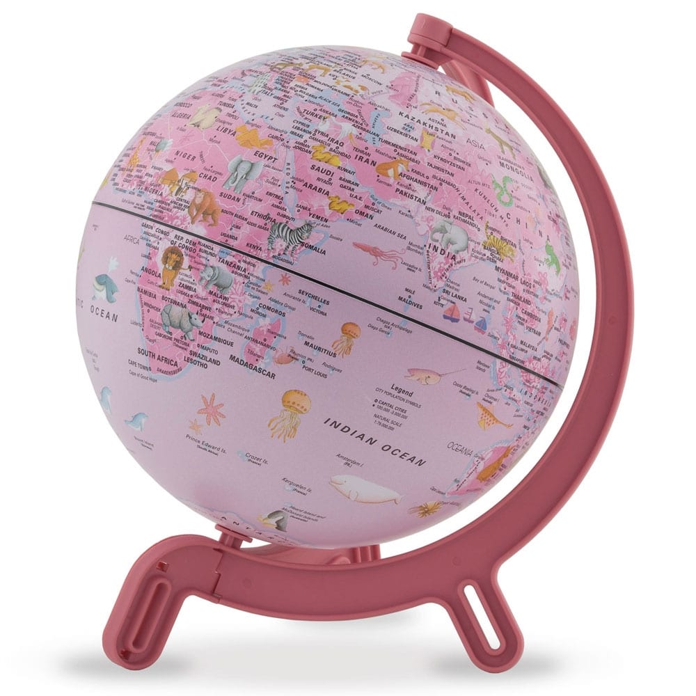Giacomino Pink Animals Globe - Waypoint Geographic - WP50211 - Ultimate Globes