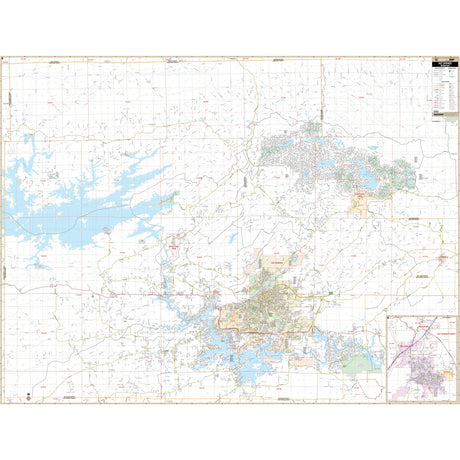 Hot Springs & Garland County, AR Wall Map - Ultimate Globes - POD - KA - C - AR - HOTSPRINGS - PAPER - Ultimate Globes