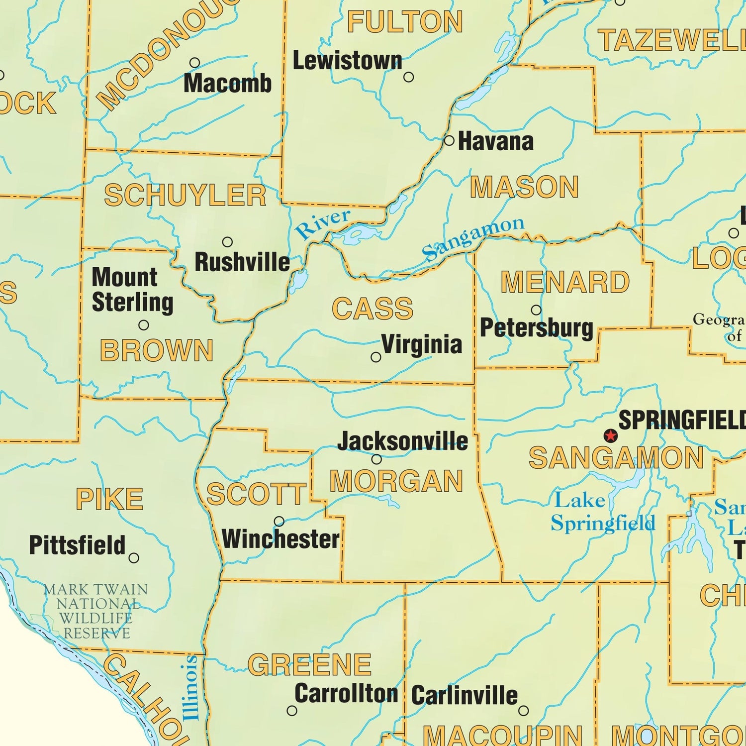Illinois Shaded Relief State Wall Map - Ultimate Globes - POD - KA - S - IL - SHR - 29X38 - PAPER - Ultimate Globes