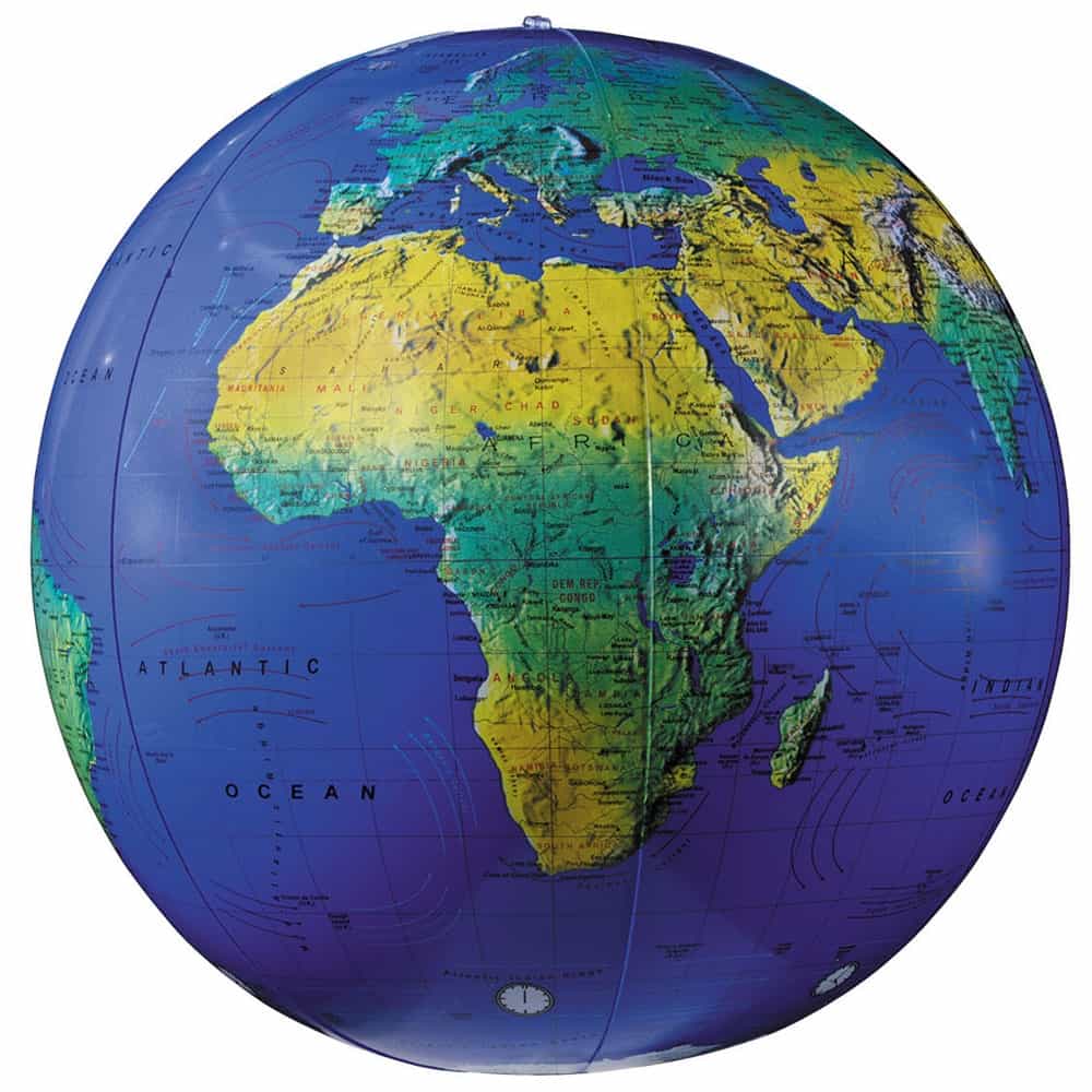 Inflatable Globe with Topographical Map - Replogle Globes - RP - 17601 - Ultimate Globes