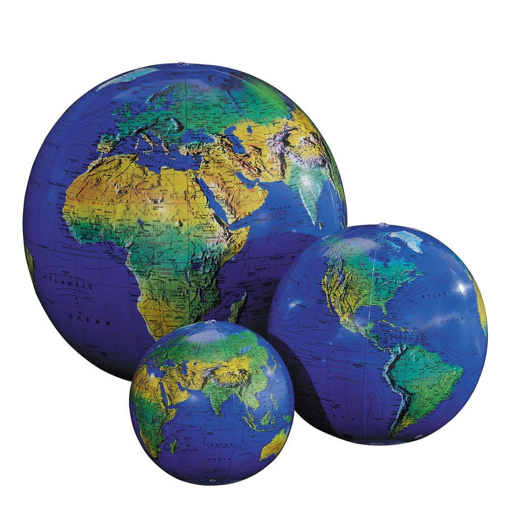 Inflatable Globe with Topographical Map - Replogle Globes - RP - 17601 - Ultimate Globes