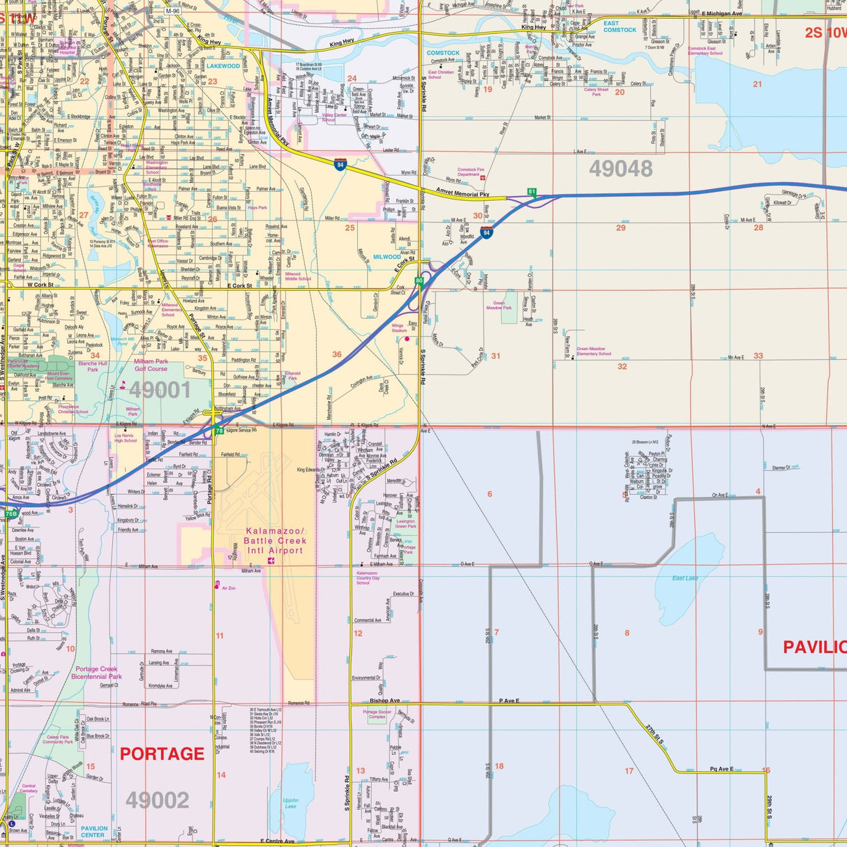 Kalamazoo County, MI Wall Map - Ultimate Globes - POD - KA - C - MI - KALAMAZOO - PAPER - Ultimate Globes