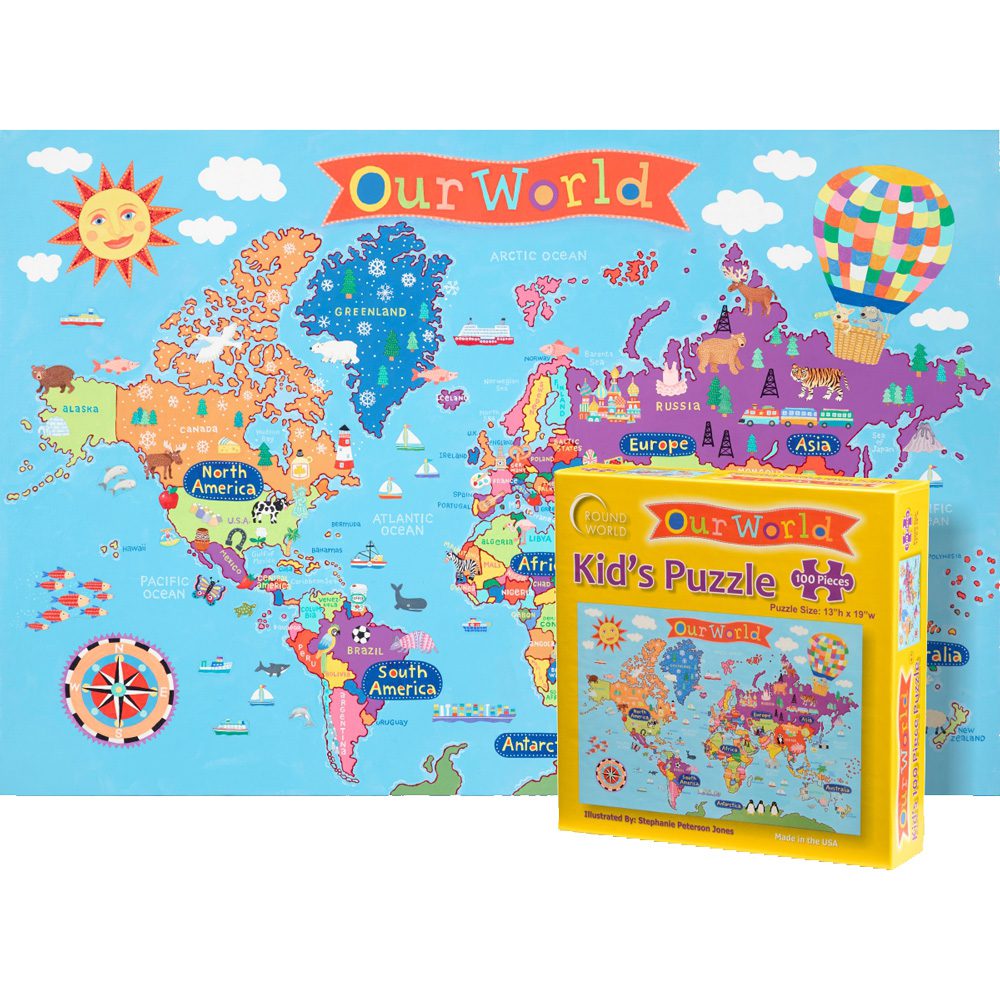 Kid's Puzzle of the World - Waypoint Geographic - KP01 - Ultimate Globes