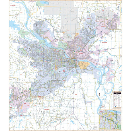 Little Rock, AR Wall Map - Ultimate Globes - POD - KA - C - AR - LITTLEROCK - PAPER - Ultimate Globes