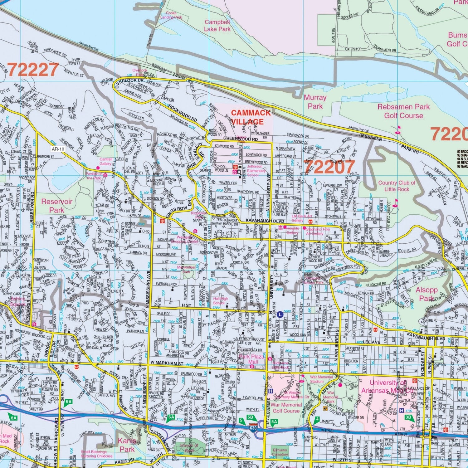 Little Rock, AR Wall Map - Ultimate Globes - POD - KA - C - AR - LITTLEROCK - PAPER - Ultimate Globes