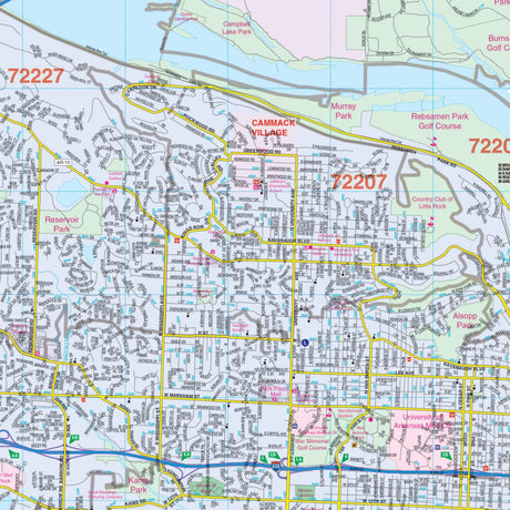 Little Rock, AR Wall Map - Ultimate Globes - POD - KA - C - AR - LITTLEROCK - PAPER - Ultimate Globes