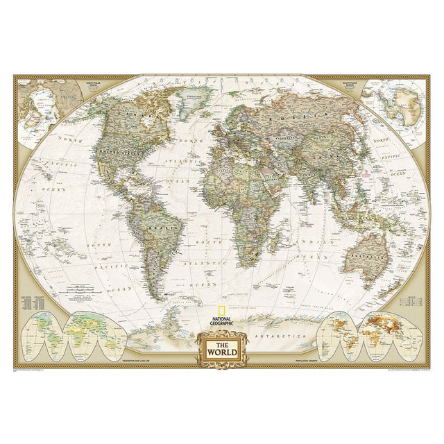 National Geographic Executive Political World Map Mural - National Geographic - NG - RE00620092 - Ultimate Globes