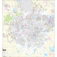 San Antonio, TX Wall Map - Ultimate Globes - POD - KA - C - TX - SANANTONIO - LAMINATED - Ultimate Globes