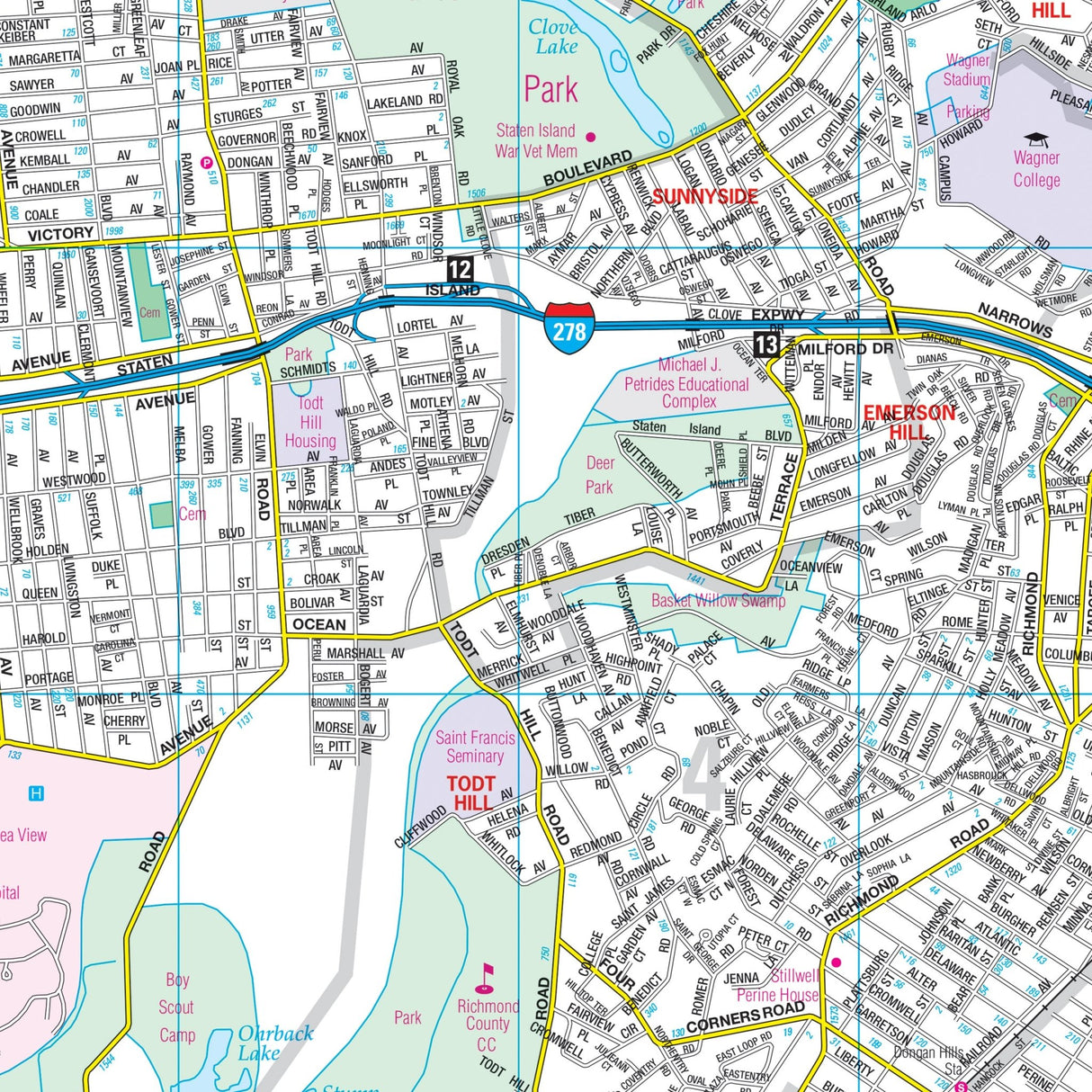 Staten Island, NY Wall Map - Ultimate Globes - POD - KA - C - NY - STATENISLAND - PAPER - Ultimate Globes