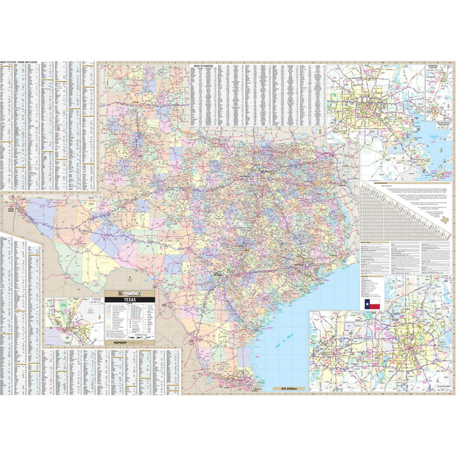 Texas State Wall Map - Ultimate Globes - POD - KA - S - TX - WALL - PAPER - Ultimate Globes