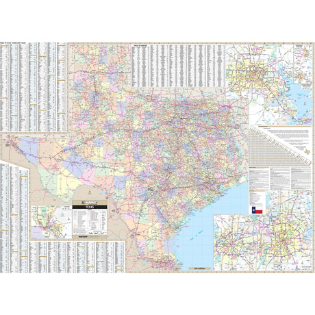 Texas State Wall Map - Ultimate Globes - POD - KA - S - TX - WALL - PAPER - Ultimate Globes