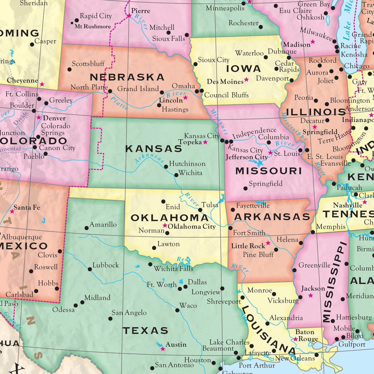 United States Simple Wall Map - Ultimate Globes - POD - KA - US - SIMPLE - PAPER - Ultimate Globes
