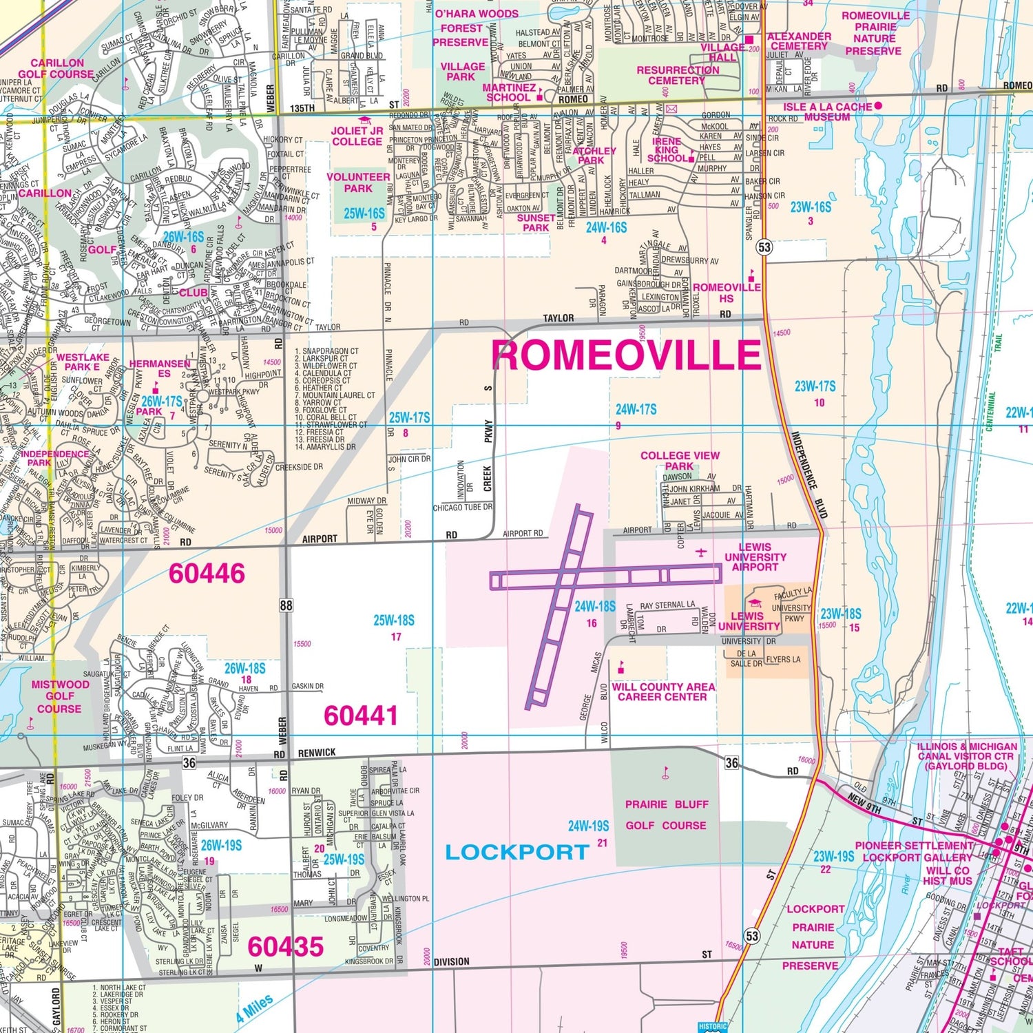 Will County, IL Wall Map - Ultimate Globes - POD - KA - C - IL - WILL - PAPER - Ultimate Globes