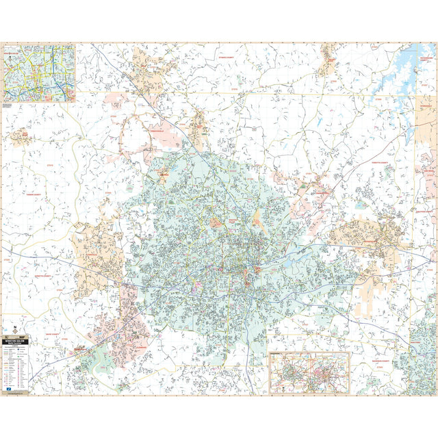 Winston - Salem & Forsyth County, NC Wall Map - Ultimate Globes - POD - KA - C - NC - WINSTONSALEM - PAPER - Ultimate Globes