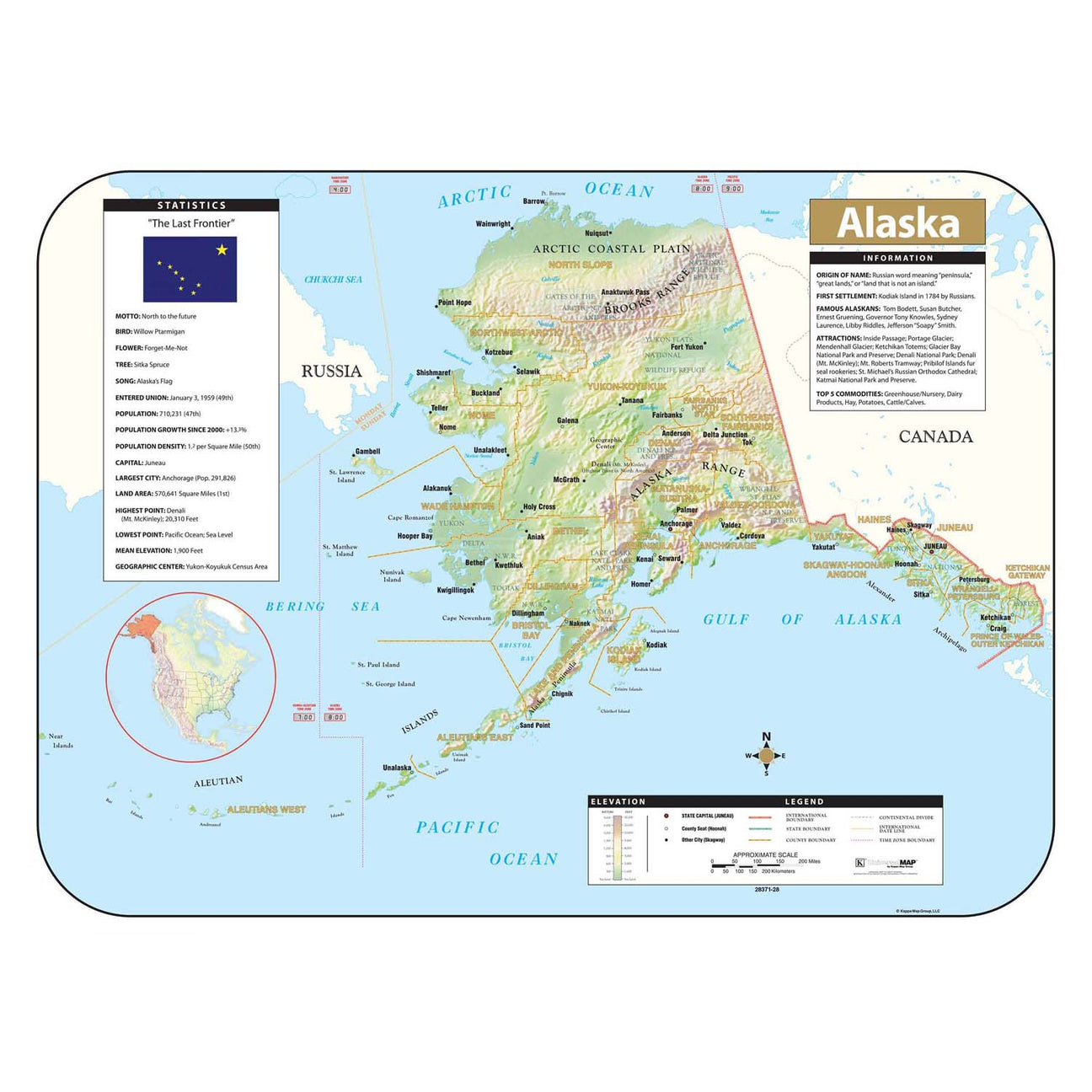Alaska Wall Maps - Ultimate Globes
