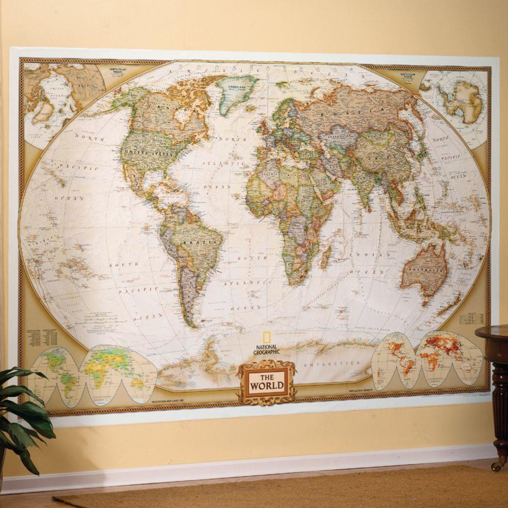Large Wall Map Murals - Ultimate Globes