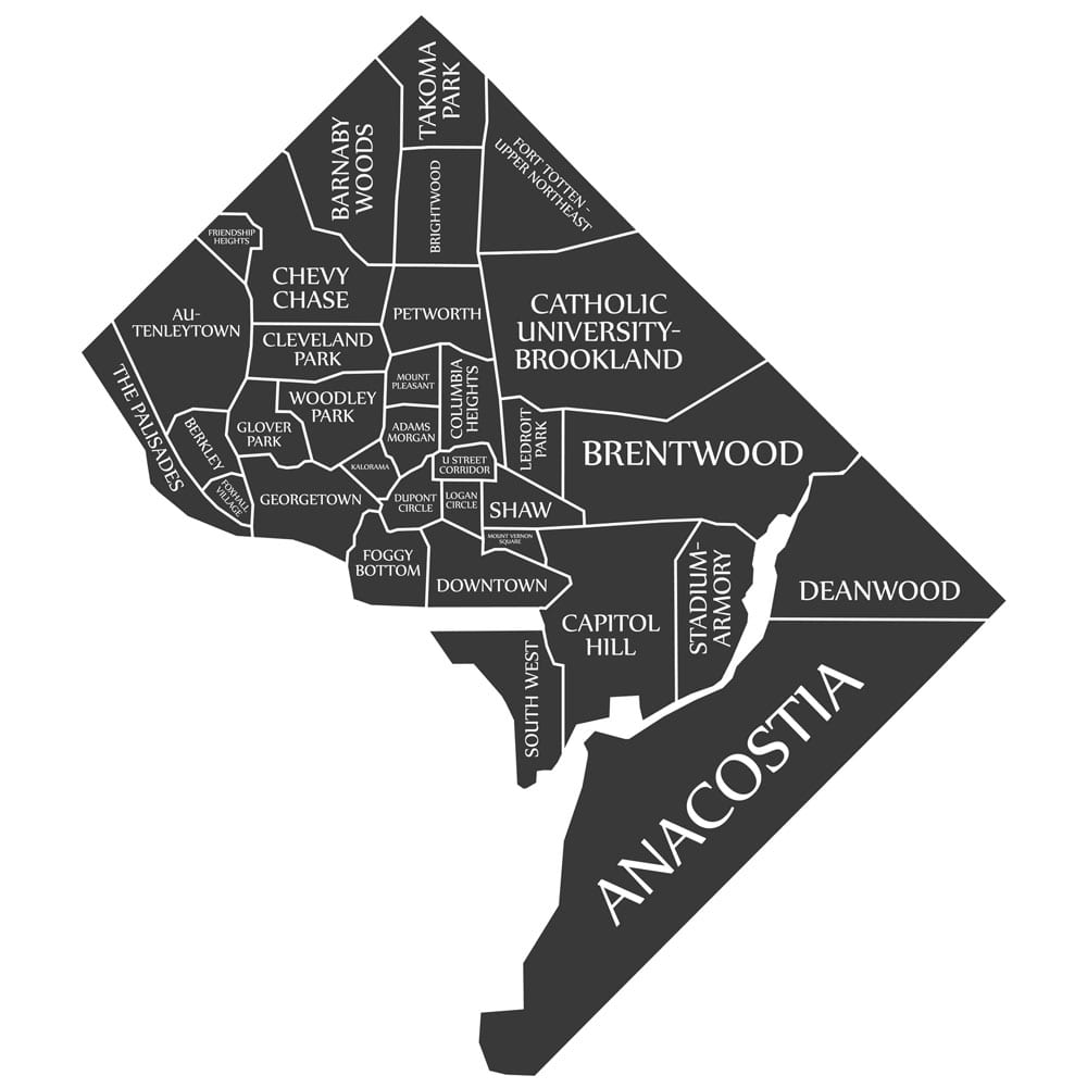 Washington D.C. Wall Maps » Shop Decorative & Commercial Wall Maps ...
