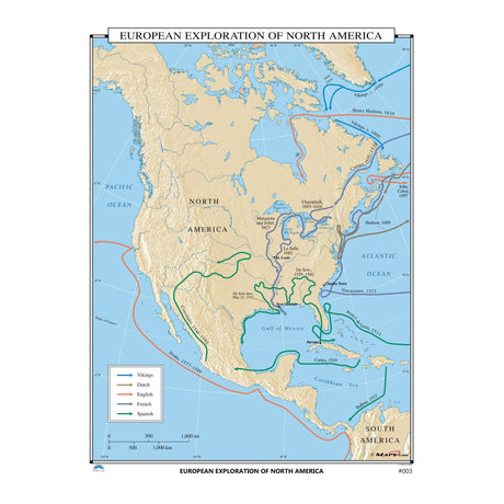 #003 European Exploration of North America - KA-HIST-003-PAPER - Ultimate Globes