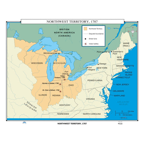 #018 Northwest Territory, 1787 - Ultimate Globes - POD - KA - HIST - 018 - LAMINATED - Ultimate Globes