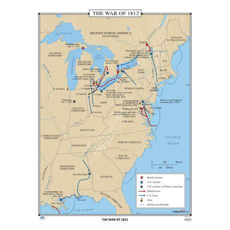 #020 The War of 1812 - Ultimate Globes - POD - KA - HIST - 020 - LAMINATED - Ultimate Globes