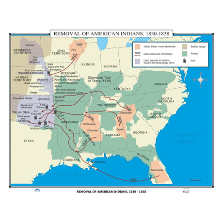 #023 Removal of American Indians, 1830 - 1838 - Ultimate Globes - POD - KA - HIST - 023 - LAMINATED - Ultimate Globes