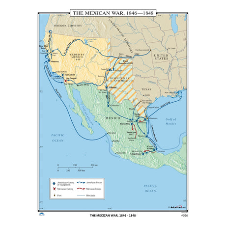 #026 The Mexican War, 1846 - 1848 - Ultimate Globes - POD - KA - HIST - 026 - PAPER - Ultimate Globes