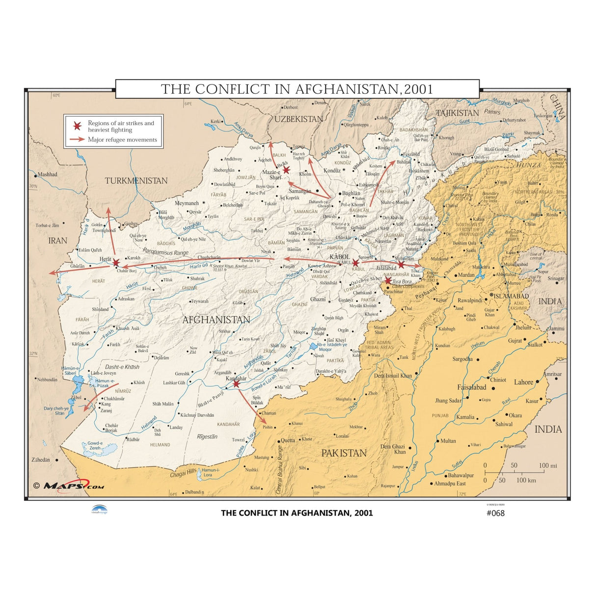 #068 The Conflict in Afghanistan, 2001 - KA-HIST-068-LAMINATED - Ultimate Globes