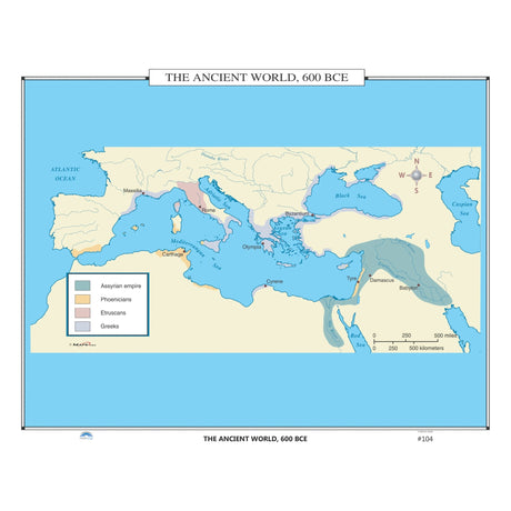 #104 The Ancient World, 600 BCE - KA-HIST-104-LAMINATED - Ultimate Globes