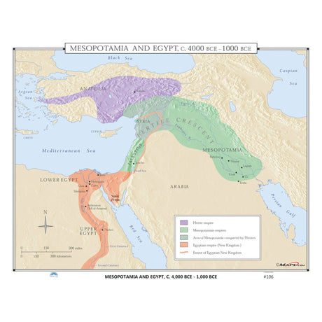 #106 Mesopotamia & Egypt, 4000- 1000 BCE - KA-HIST-106-LAMINATED - Ultimate Globes