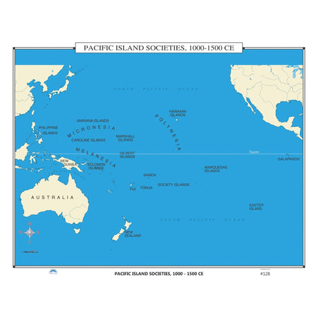 #128 Pacific Island Societies, 1000-1500 CE - KA-HIST-128-LAMINATED - Ultimate Globes