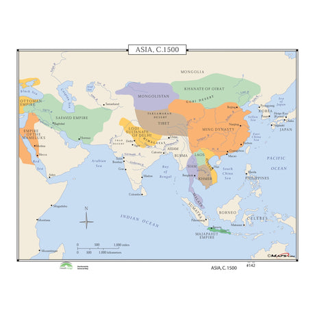 #142 Asia, 1500 - KA-HIST-142-LAMINATED - Ultimate Globes