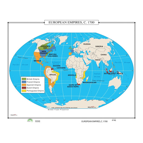 #146 European Empires, 1700 - Ultimate Globes - POD - KA - HIST - 146 - LAMINATED - Ultimate Globes