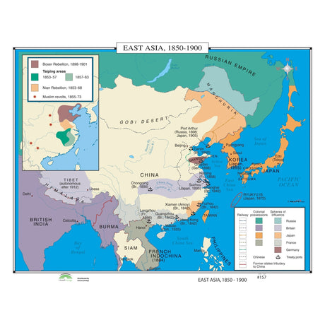 #157 East Asia, 1850-1900 - KA-HIST-157-LAMINATED - Ultimate Globes
