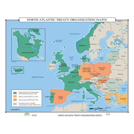 #173 North American Treaty Organization (NATO) - Ultimate Globes - POD - KA - HIST - 173 - LAMINATED - Ultimate Globes