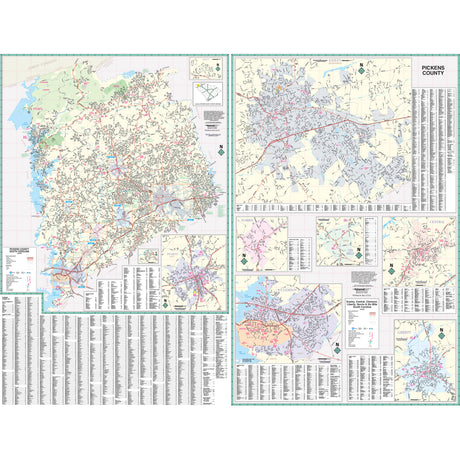 Pickens, SC Wall Map - Ultimate Globes - POD - KA - C - SC - PICKENS - PAPER - Ultimate Globes