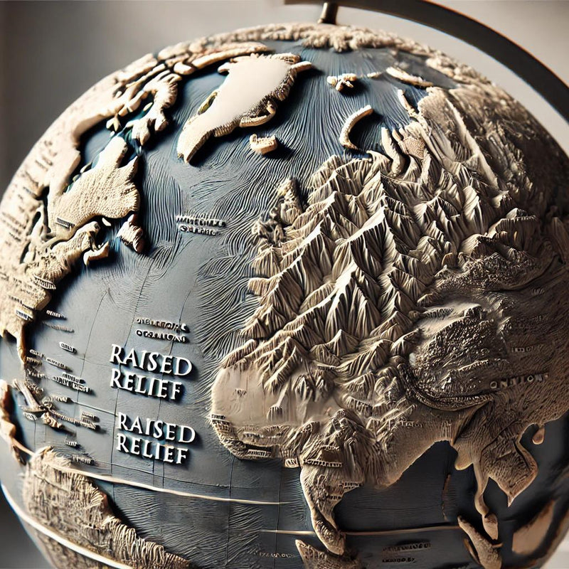 Raised Relief Globe Depiction