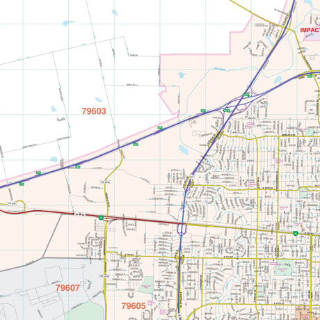 Abilene, TX Wall Map - Ultimate Globes - POD - KA - C - TX - ABILENE - PAPER - Ultimate Globes